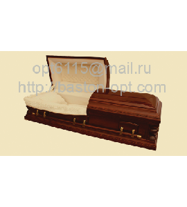 Элитный гроб двухкрышечный Виктория (вишня)